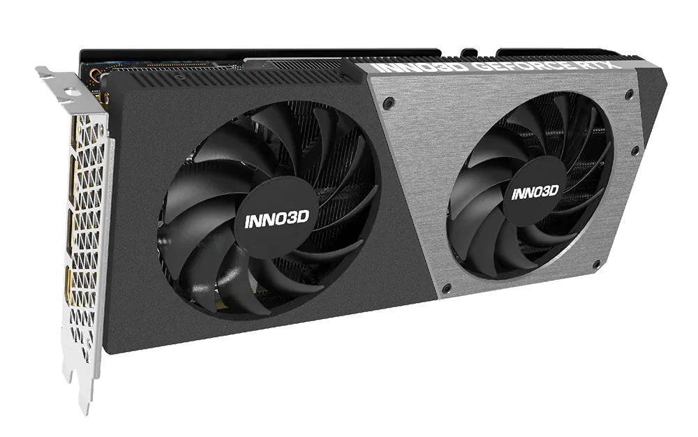 INNO3D Nvidia Graphic Card RTX 4070 12GB DDR6 Twin X2 OC Black Dual Fan view 2